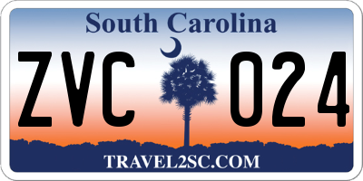 SC license plate ZVC024