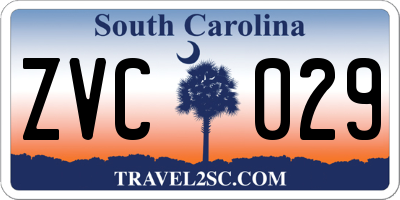 SC license plate ZVC029