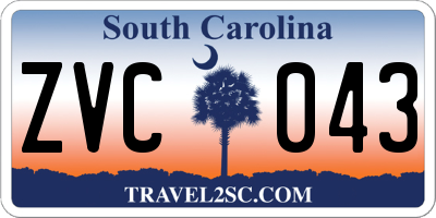 SC license plate ZVC043