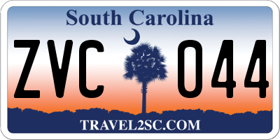 SC license plate ZVC044