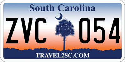 SC license plate ZVC054
