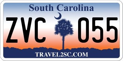 SC license plate ZVC055