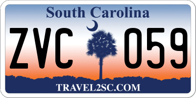 SC license plate ZVC059