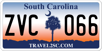 SC license plate ZVC066