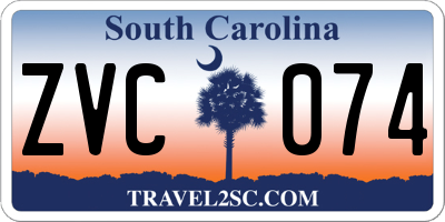 SC license plate ZVC074