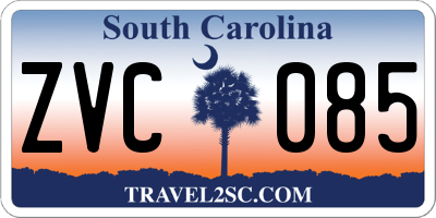 SC license plate ZVC085
