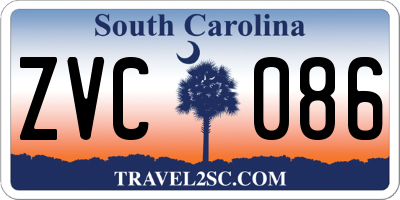 SC license plate ZVC086