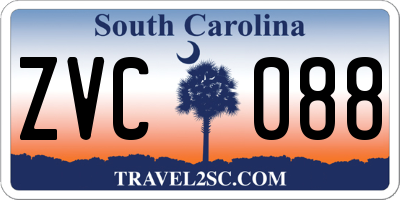 SC license plate ZVC088