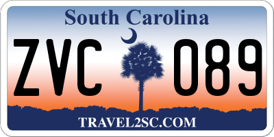 SC license plate ZVC089