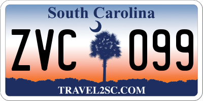 SC license plate ZVC099