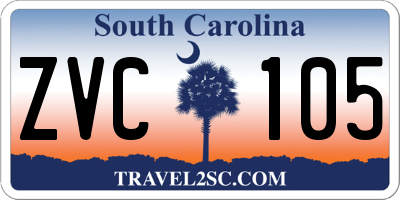 SC license plate ZVC105