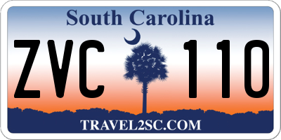 SC license plate ZVC110