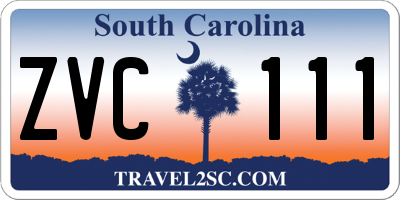 SC license plate ZVC111