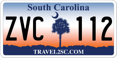SC license plate ZVC112