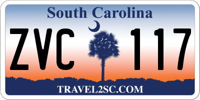 SC license plate ZVC117