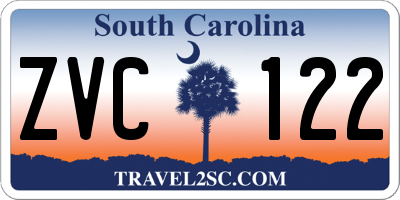 SC license plate ZVC122