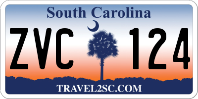 SC license plate ZVC124