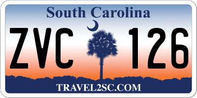 SC license plate ZVC126