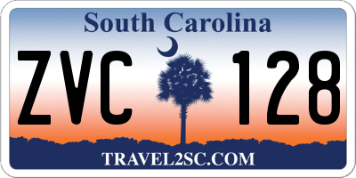 SC license plate ZVC128