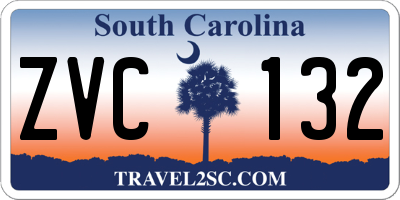 SC license plate ZVC132