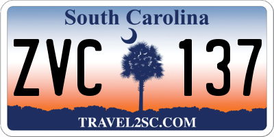 SC license plate ZVC137