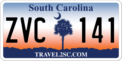 SC license plate ZVC141