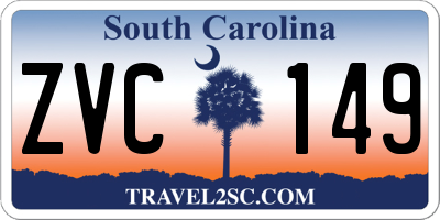 SC license plate ZVC149