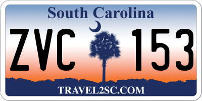 SC license plate ZVC153