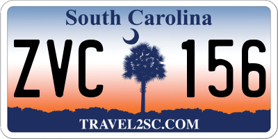 SC license plate ZVC156