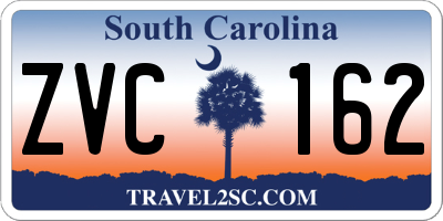 SC license plate ZVC162