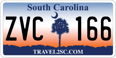 SC license plate ZVC166