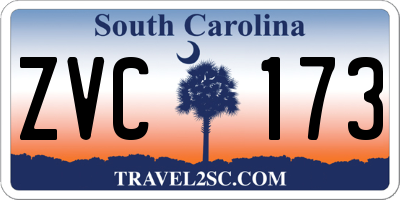 SC license plate ZVC173