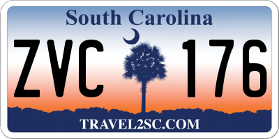 SC license plate ZVC176