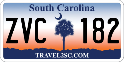 SC license plate ZVC182