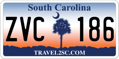 SC license plate ZVC186