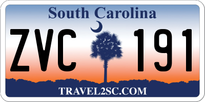 SC license plate ZVC191