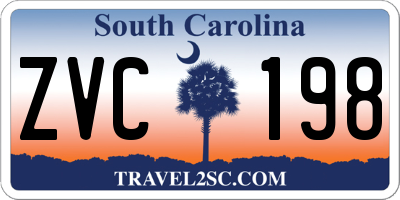 SC license plate ZVC198