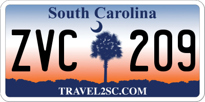 SC license plate ZVC209