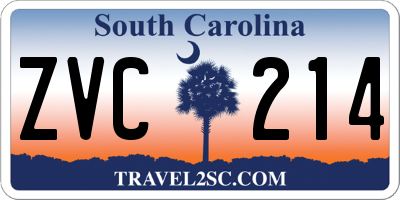 SC license plate ZVC214
