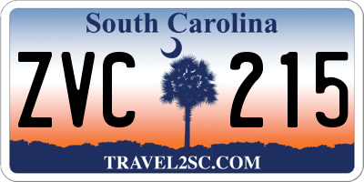 SC license plate ZVC215