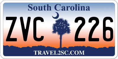 SC license plate ZVC226