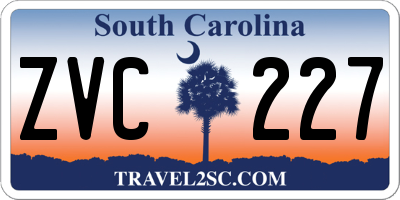 SC license plate ZVC227