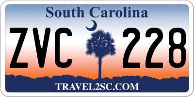 SC license plate ZVC228