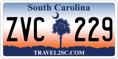 SC license plate ZVC229