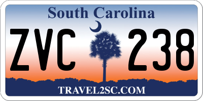SC license plate ZVC238