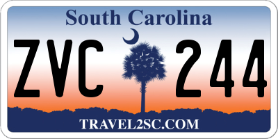 SC license plate ZVC244