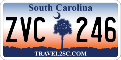SC license plate ZVC246