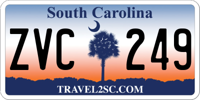 SC license plate ZVC249