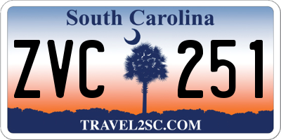SC license plate ZVC251