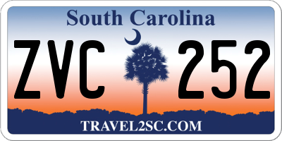 SC license plate ZVC252